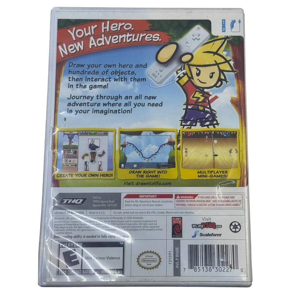 Drawn to Life The Next Chapter Nintendo Wii Game THQ Complete with Manual
